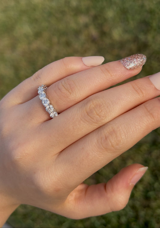 Moissanite Eternity Band Ring 4mm