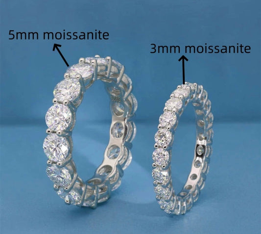 Moissanite Eternity Band Ring