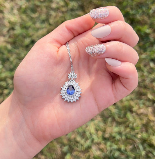 Blue Sky Sapphires Moissanite Necklace