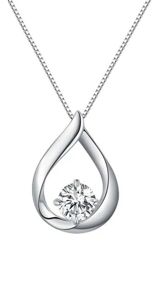 Rain Drop 1.0 Ct Solitaire Moissanite Necklace