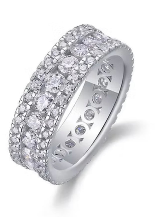 Moissanite Eternity Wedding Band Ring