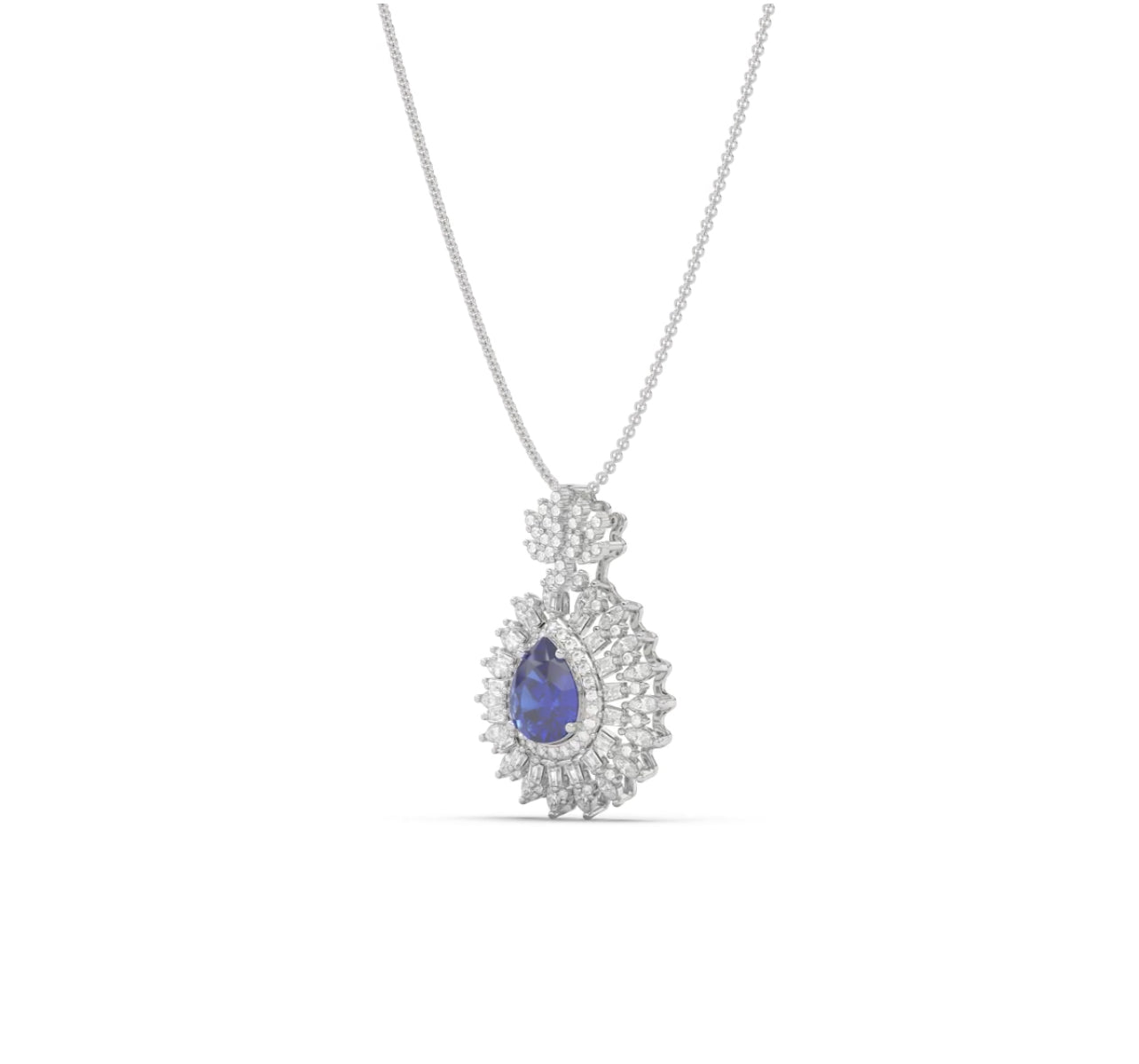 Sky Sapphires Moissanite Necklace