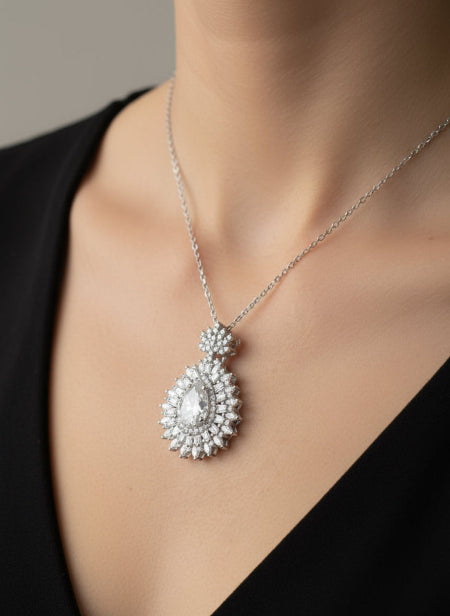 Sky Sapphires Moissanite Necklace