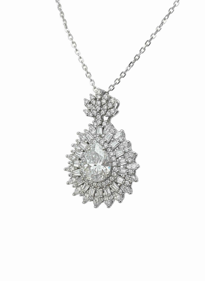 Sky Sapphires Moissanite Necklace
