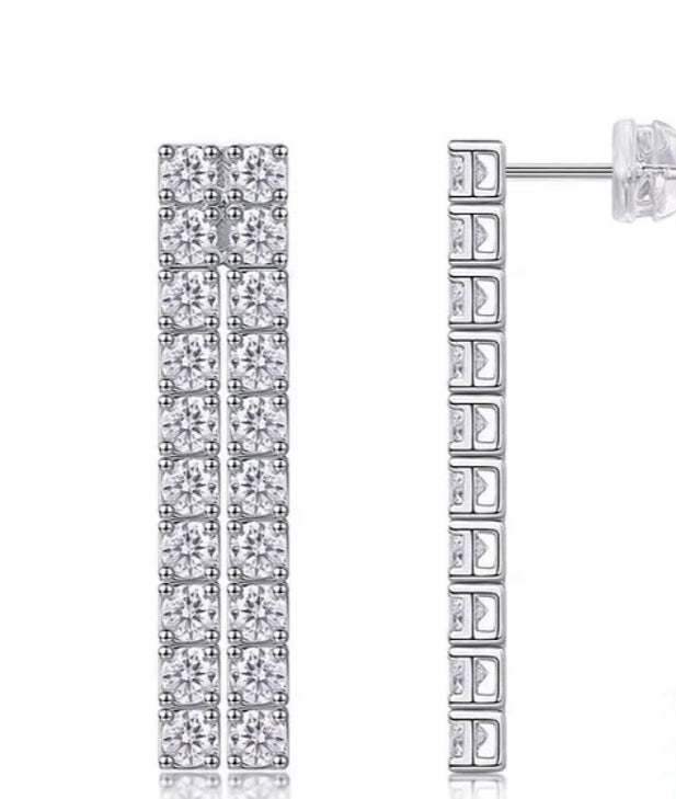 Tennis Moissanite Earring