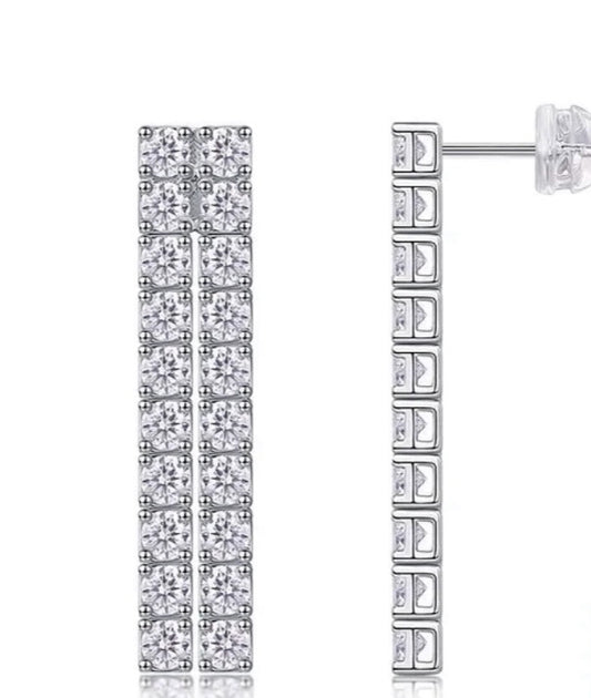 Tennis Moissanite Earring