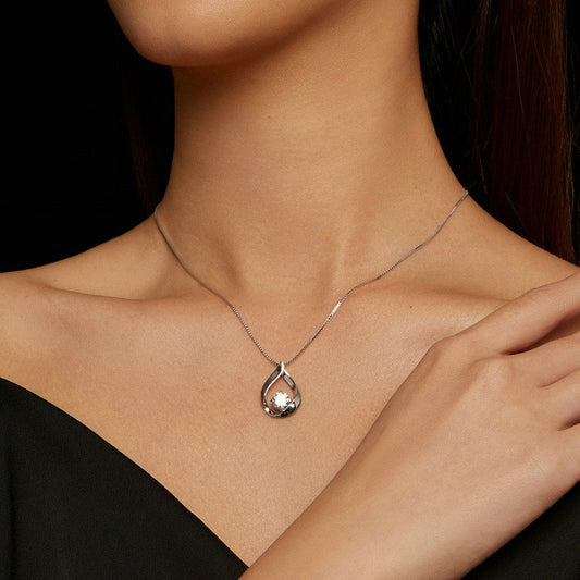 Rain Drop 1.0 Ct Solitaire Moissanite Necklace