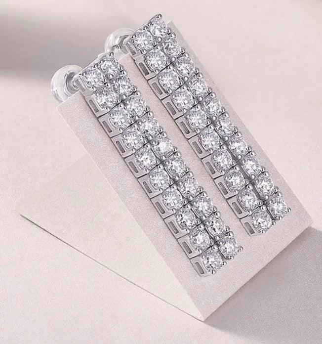 Tennis Moissanite Earring