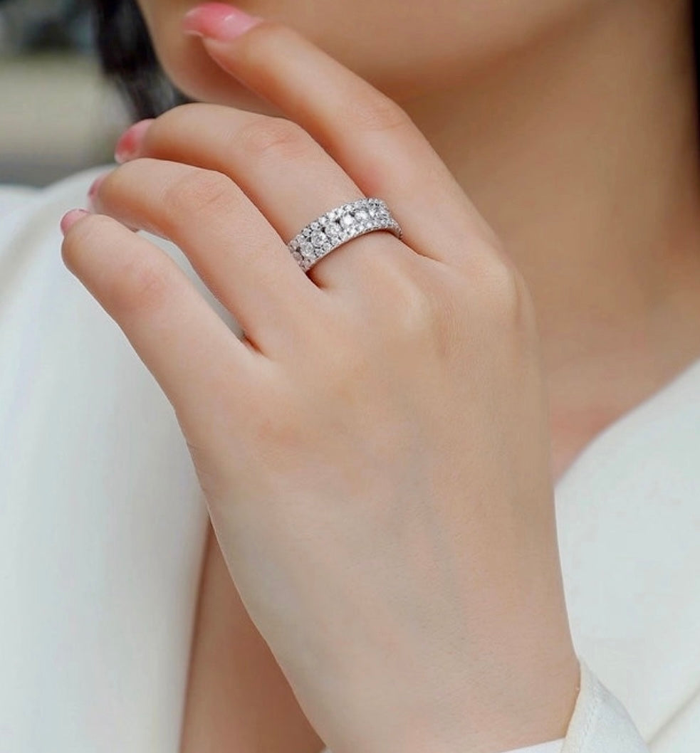 Moissanite Eternity Wedding Band Ring