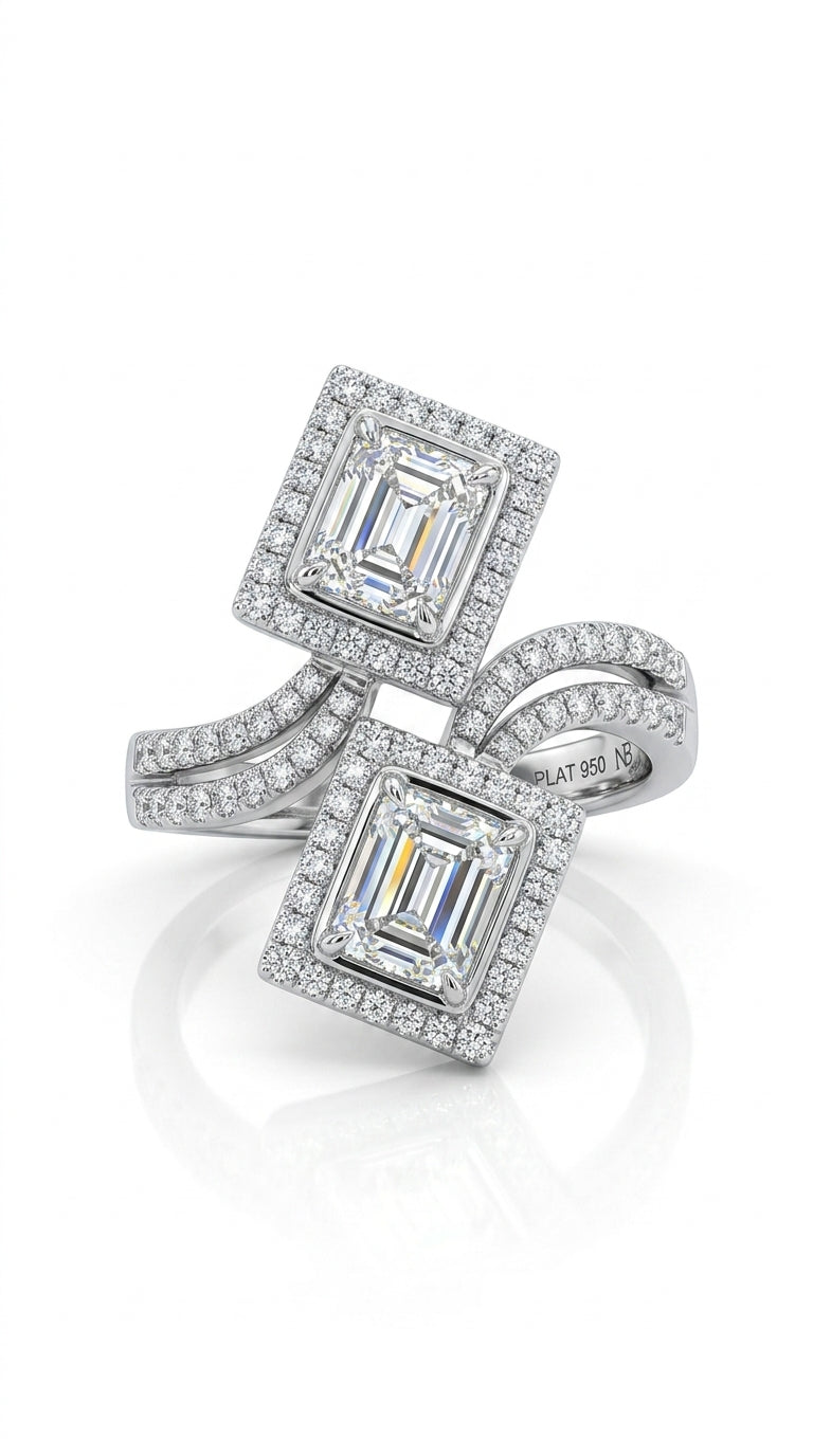 Double Halo Diamond Ring